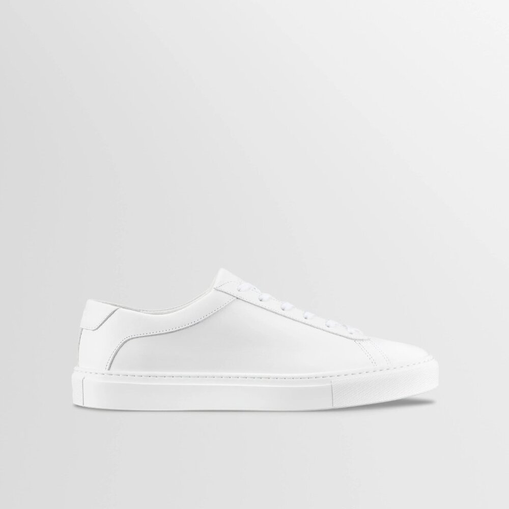 Classic White Leather Women’s Sneakers - Picture 2 of 10